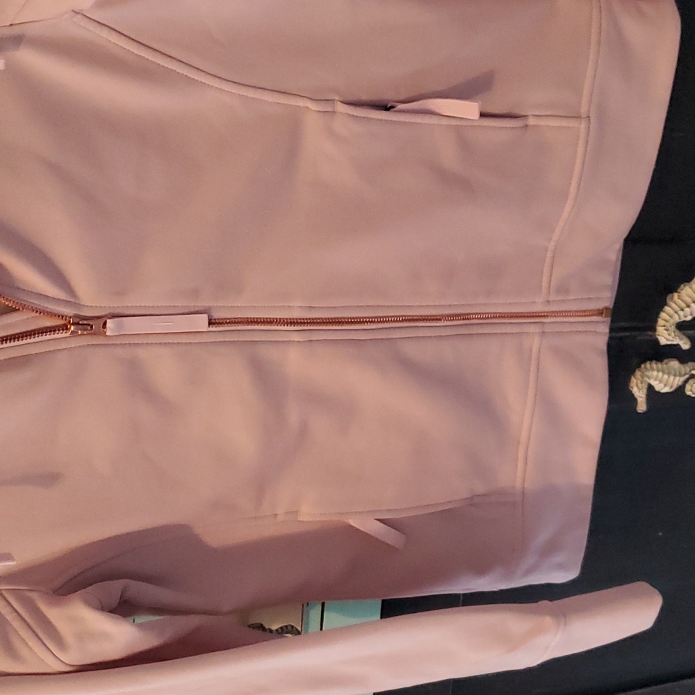 North Face Light Pink/Gold Zipper Lightweight Jacket size Small - Picture 4 of 6
